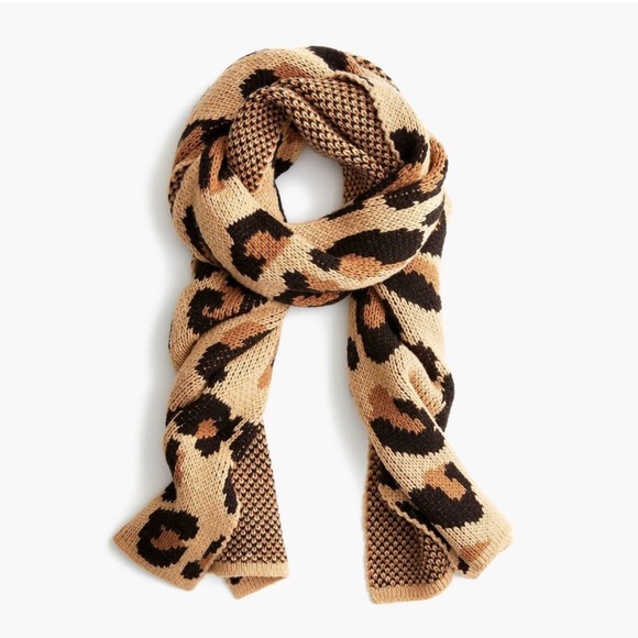 sale | demylee x j crew | leopard print scarf - Picture 1 of 5